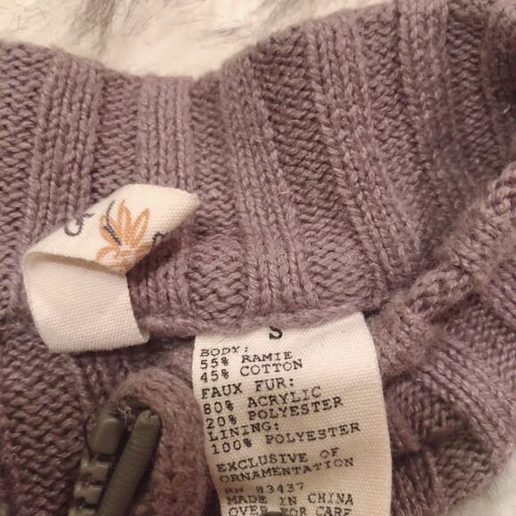 Tiara Sleeveless Gray & Brown Faux Fur Vest - Picture 6 of 8